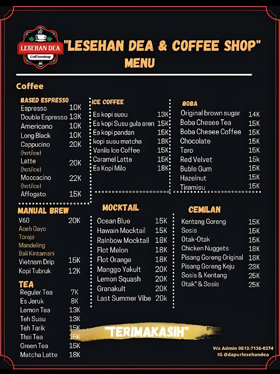 Lesehan DEA & Coffee Shop